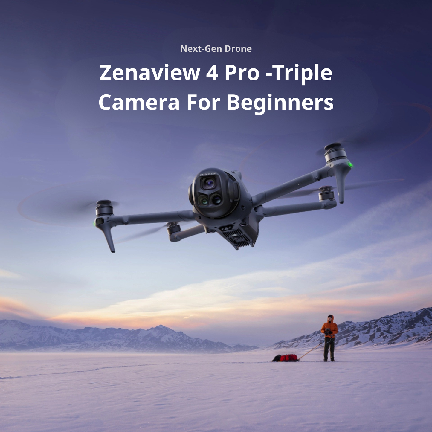 ZENAVIEW Pro 4  – Triple Camera Drone | Pro Power, Beginner Friendly
